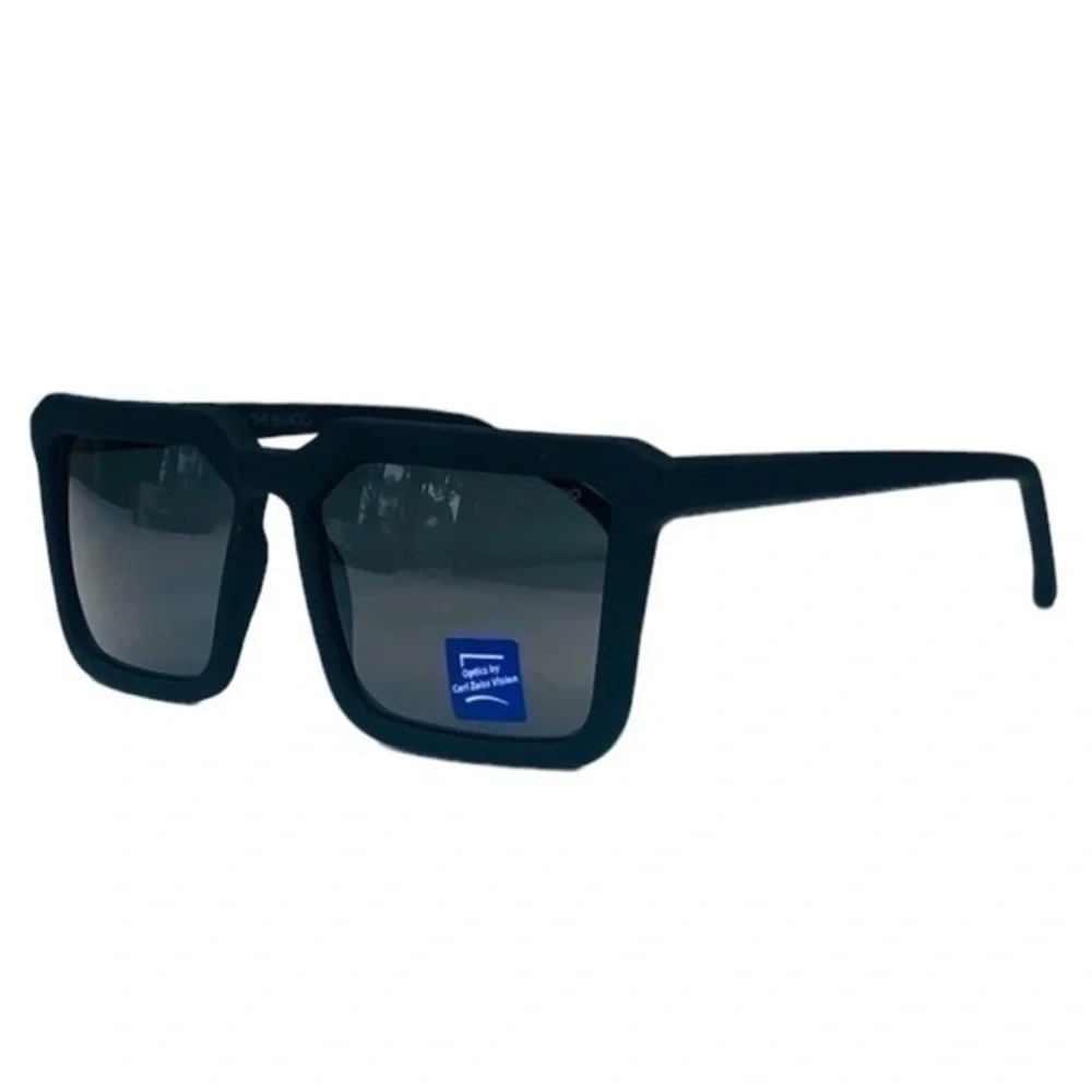 KOMONO Benicio CZ Black Rubber Sunglasses NEW